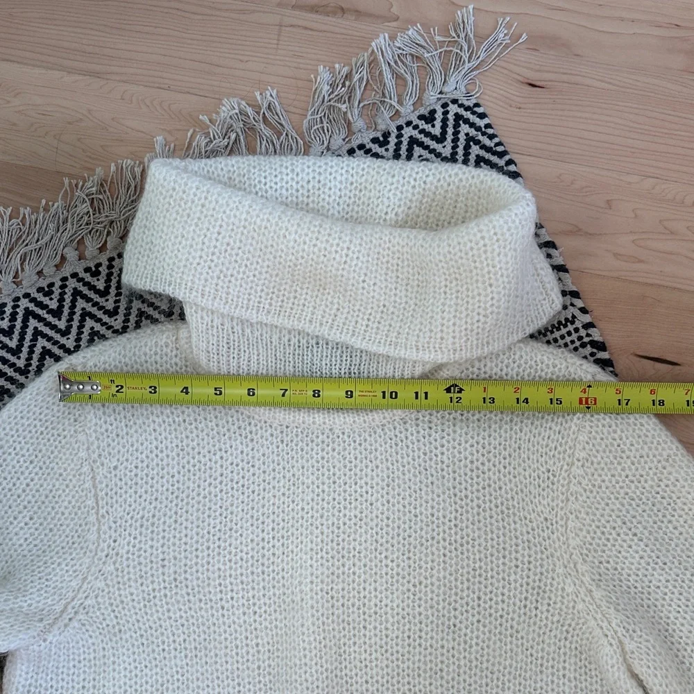 Ralph Lauren Off-White Mohair Turtleneck Sweater. Like new!